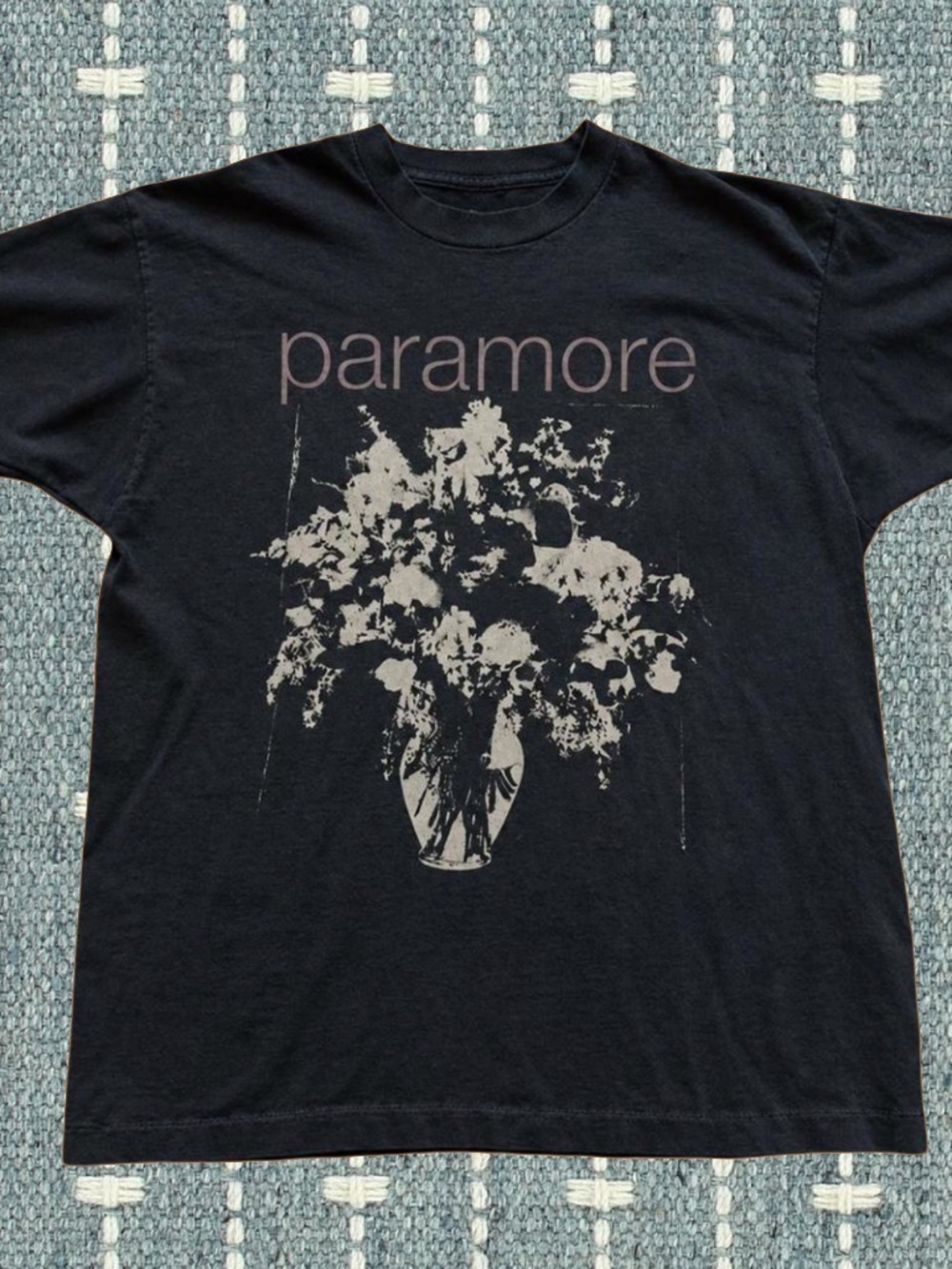Gildan Black Paramore Floral Graphic Tee